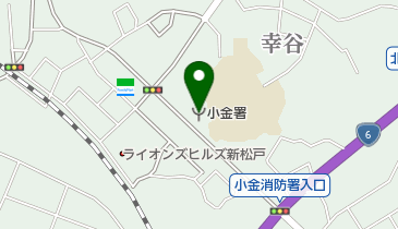 松戸市小金消防署の地図画像