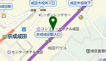 成田消防署の地図画像