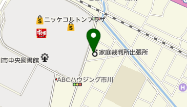 市川簡易裁判所の地図画像