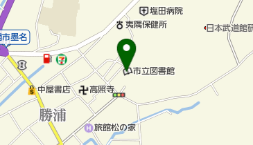 勝浦市立図書館の地図画像