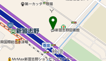 習志野市立新習志野図書館の地図画像