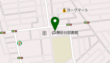八千代市立勝田台図書館の地図画像