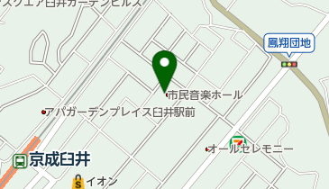 佐倉ハーモニーホールの地図画像