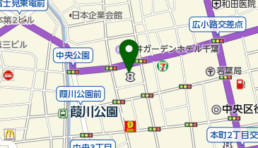 千葉銀行中央支店の地図画像