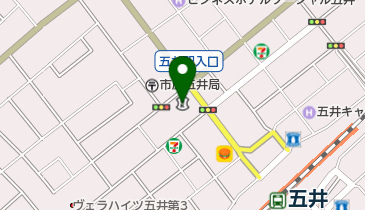 千葉信用金庫五井支店の地図画像