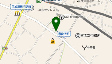 千葉信用金庫津田沼支店の地図画像