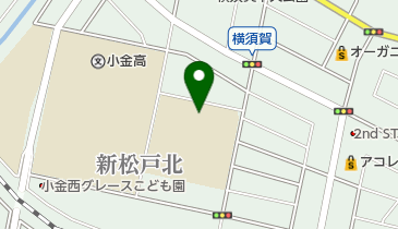 松戸市立小金中学校の地図画像