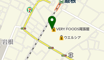 VERY FOODS尾張屋岩根店の地図画像
