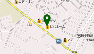 ビバホーム柏増尾台店の地図画像