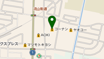 ホームセンターコーナン南流山店の地図画像