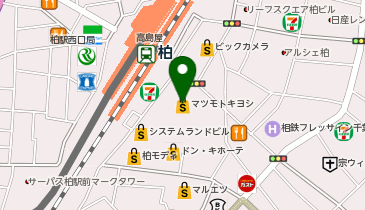 マツモトキヨシ柏二番街店の地図画像