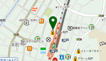 ハニーズアトレ松戸店の地図画像