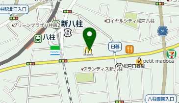 ニトリデコホームイトーヨーカドー八柱店の地図画像