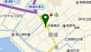 中屋書店の地図画像