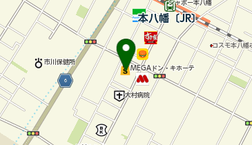 ダイソーMEGAドン・キホーテ本八幡店の地図画像