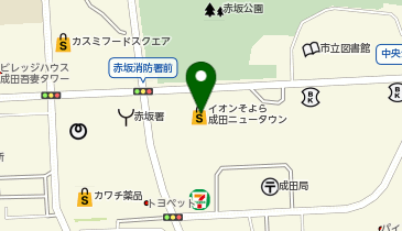 ダイソーそよら成田ニュータウン店の地図画像