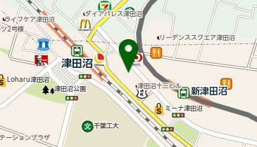 ソフトバンク津田沼の地図画像