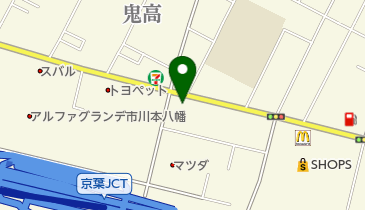 千葉トヨタ自動車市川店の地図画像