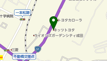 ネッツトヨタ東都成田店の地図画像
