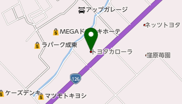 トヨタカローラ千葉成東店の地図画像