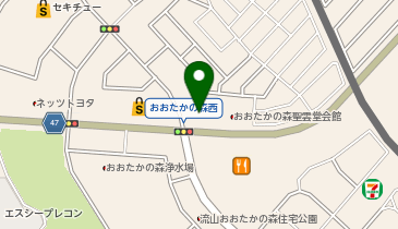 千葉日産おおたかの森店の地図画像