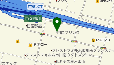 日産プリンス千葉市川店の地図画像