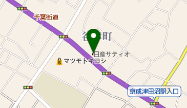 日産サティオ千葉津田沼店の地図画像