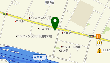 Honda Cars市川市川鬼高店の地図画像