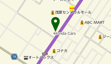 Honda Cars茂原茂原バイパス店の地図画像