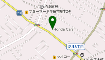 Honda Cars柏増尾店の地図画像