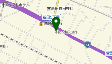 Honda Cars西千葉市川西店の地図画像