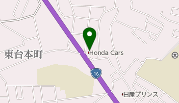 Honda Cars東葛柏16号店の地図画像