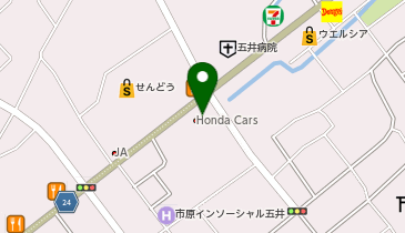 Honda Cars市原五井中央店の地図画像