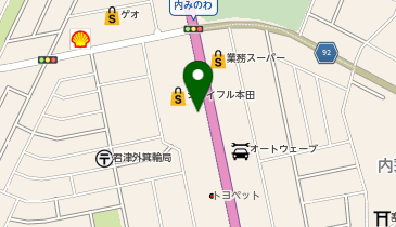 千葉三菱自動車販売君津店の地図画像