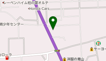 ポルシェセンター柏の地図画像