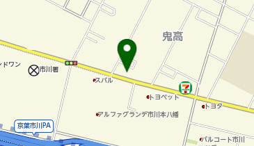 フォルクスワーゲン市川の地図画像