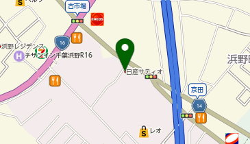 日産サティオ千葉U-CAR市原店の地図画像