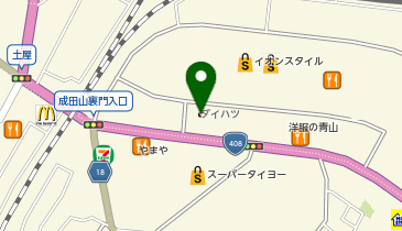 ダイハツ千葉販売成田店の地図画像