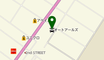 オートアールズ東金バイパス店の地図画像