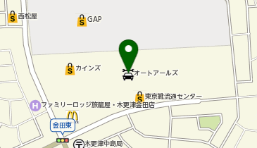 オートアールズ木更津金田店の地図画像