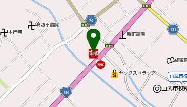 すき家126号山武成東店の地図画像