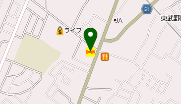 デニーズ柏増尾台店の地図画像