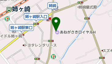 あねがさきロイヤルホテルの地図画像