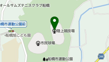 船橋市運動公園陸上競技場の地図画像