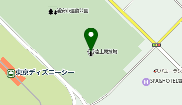 浦安市運動公園陸上競技場の地図画像