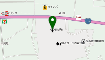 旭スポーツの森公園野球場の地図画像