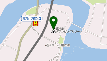 高滝湖グランピングリゾートの地図画像