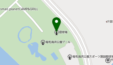 稲毛海浜公園スポーツ施設庭球場の地図画像