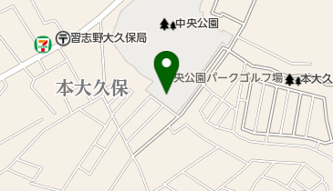 中央公園パークゴルフ場の地図画像