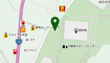 千葉県総合スポーツセンターソフトボール場の地図画像